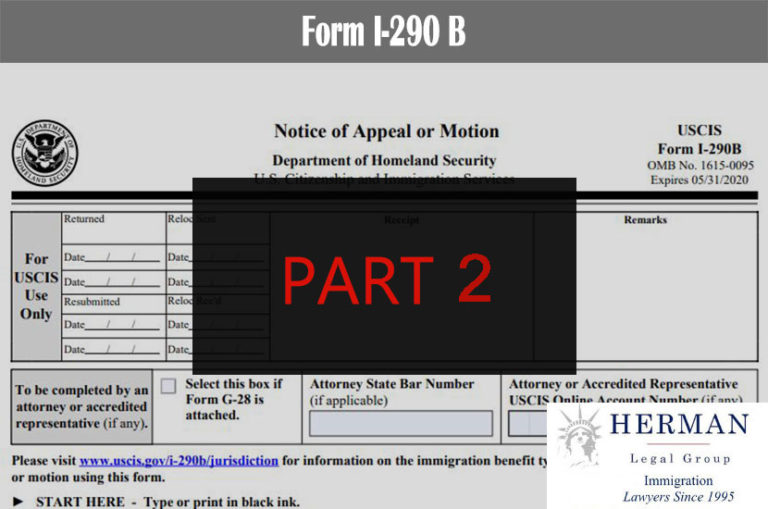 Form I-290Part2