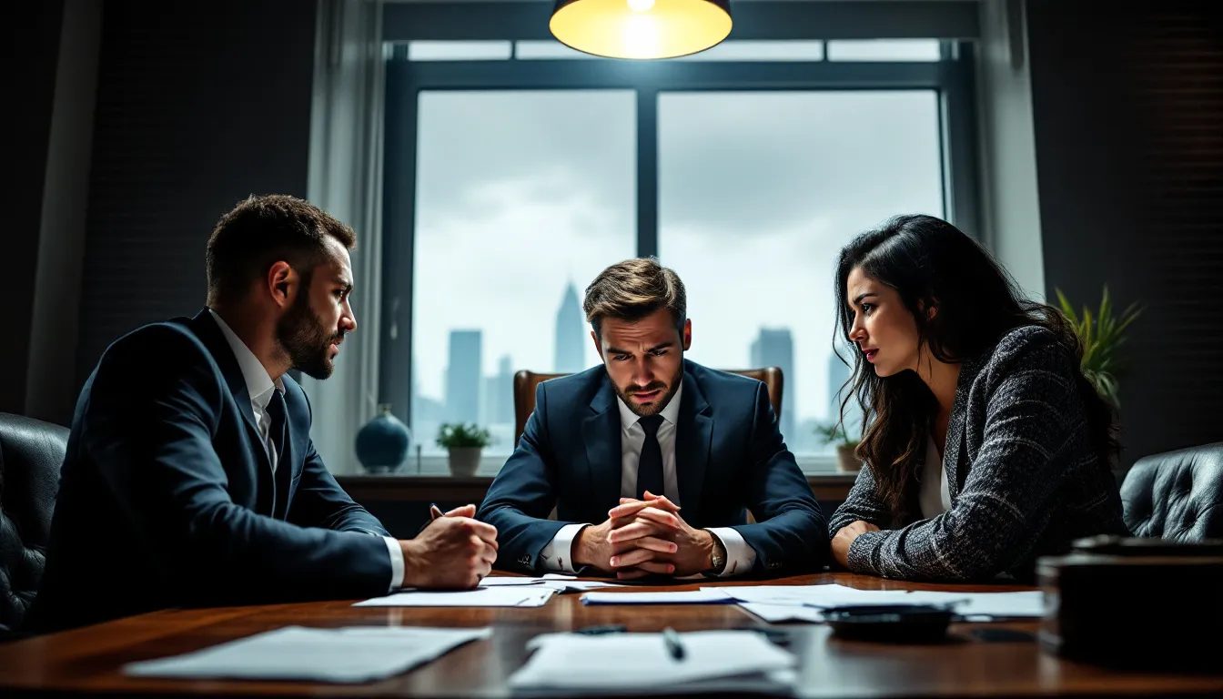 A lawyer consulting with a couple about the K-1 Fiancee Visa process.