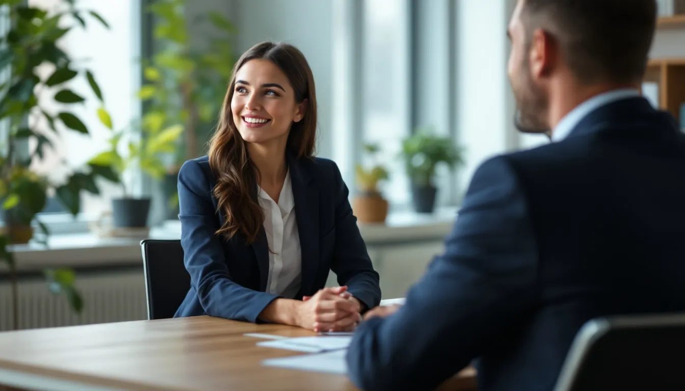 An immigration lawyer assisting a client with immigration matters.