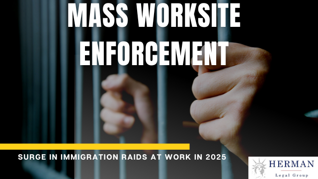 mass worksite enforcement on immigration surges