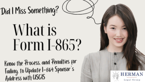 what is form I-865.? What is process, and penalties for failing to update I-864 sponsor address with USCIS. by richard t. herman