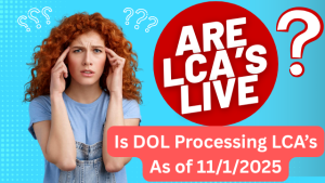 is dol processing LCA as of november 1, 2025? are LCAs still stalled, and therefore i can't file h1b? by richard t. herman