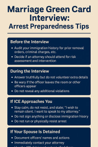 MARRIAGE GREEN CARD ARREST CHECKLIST 2025-2026