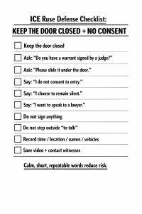 ICE Ruses: Common ICE Tactics, Is It Legal, and What You Should Do (Step-by-Step) 5 ICE ruse defense checklist